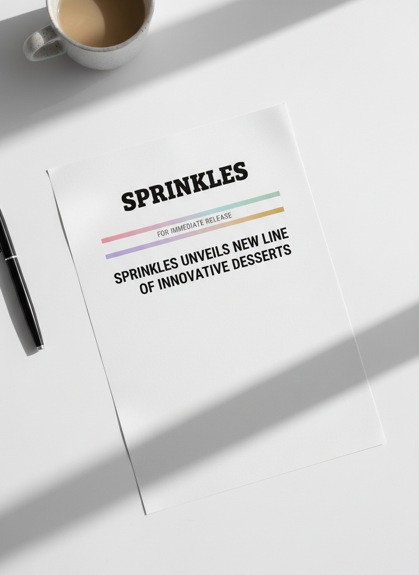 Sprinkles PR press release header mockup